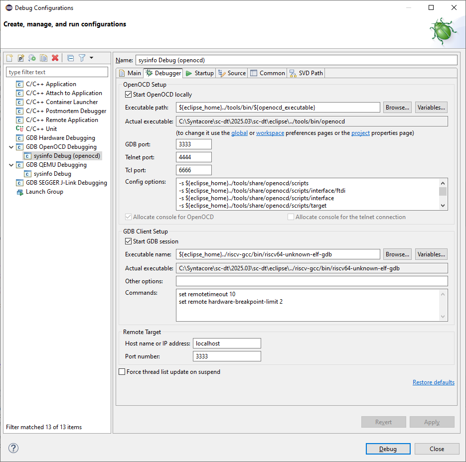 Straightforward GUI-based Debugging Setup in the Eclipse IDE