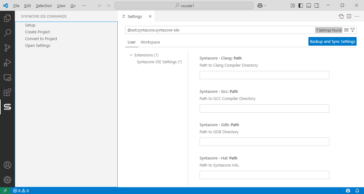 User-friendly project wizard in the Visual Studio Code IDE
